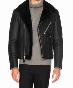 Ewan McGregor Shearling Motorcycle Jacket