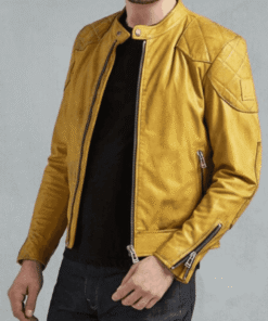 Mens Yellow Leather Jacket