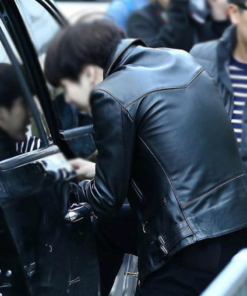Suga Black BTS Leather Jacket