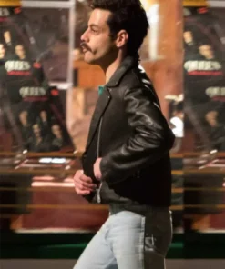 Bohemian Rhapsody Rami Malek Black Leather Jacket