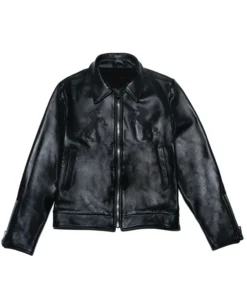Chesapeake Bay River Western Black Leather Jacket