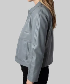 Law & Order Special Victims Unit Mariska Hargitay Grey Leather Jacket