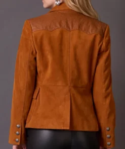 Rodeo Cowgirl Head in the Sand Suede Blazer