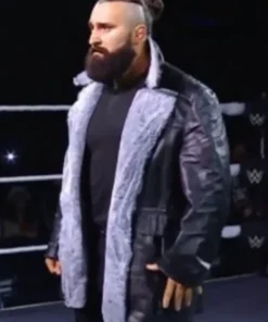 WWE NXT Super Star Tony D’Angelo Black Shearling Jacket