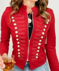 Women Rodeo Western Wild & Wandering Military Jacket