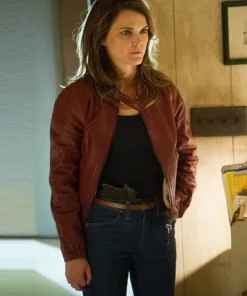 KERI RUSSELL THE AMERICANS LEATHER JACKET