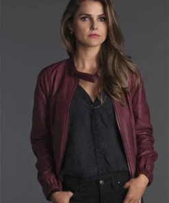 KERI RUSSELL THE AMERICANS LEATHER JACKET