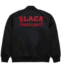 49ers Black Excellence Satin Varsity Jacket