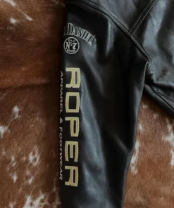 Monte Carlo Las Vegas Rodeo Finals Black Leather Jacket