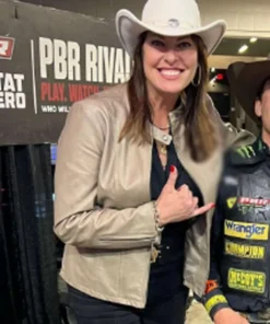 The Last Rodeo Ruvé McDonough Beige Leather Jacket