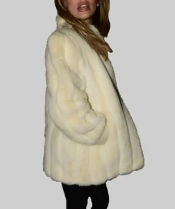 Brooks Nader Off White Fur Jacket