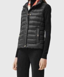 Womens Black Puffer Vest