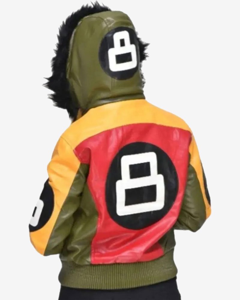 Womens 8 Ball Bomber Leather Jacket Womens 8 Ball Bomber Leather Jacket