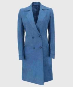 Womens Double-Breasted Long Coat