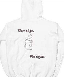 Womens Blow A Kiss Fire A Gun Hoodie
