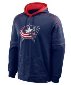 Men's Columbus Blue Jackets Fanatics Navy Goaltender Defender Pullover Hoodie