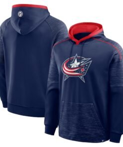 Men's Columbus Blue Jackets Fanatics Navy Goaltender Defender Pullover Hoodie
