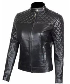 Womens Quilted Leather Jacket