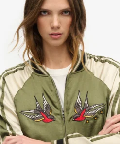 Superdry & Co IKAJAN EMBROIDERED - Bomber Jacket - olive night green