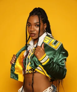 Norfolk State University Cropped Satin Jacket