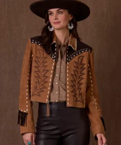 Rodeo Cowgirl Preston’s Chaps Brown Studded Jacket
