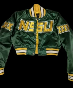 Norfolk State University Cropped Satin Jacket