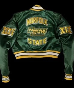 Norfolk State University Cropped Satin Jacket