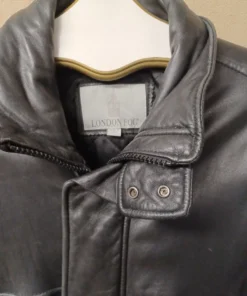 London Fog Leather Jacket Size Mens L Great Pre-owned Shape