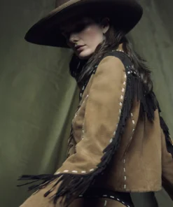 Rodeo Cowgirl Preston’s Chaps Brown Studded Jacket