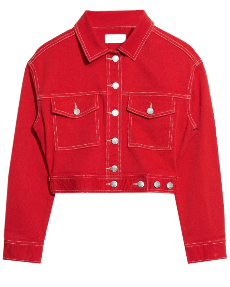 Womens Red Denim Jacket Womens Red Denim Jacket