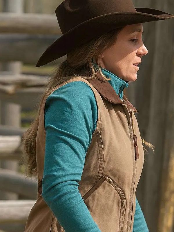 Heartland S19 Amber Marshall Brown Cotton Vest Heartland S19 Amber Marshall Brown Cotton Vest