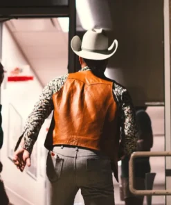 Charley Crockett Cowboy Unisex Leather Vest