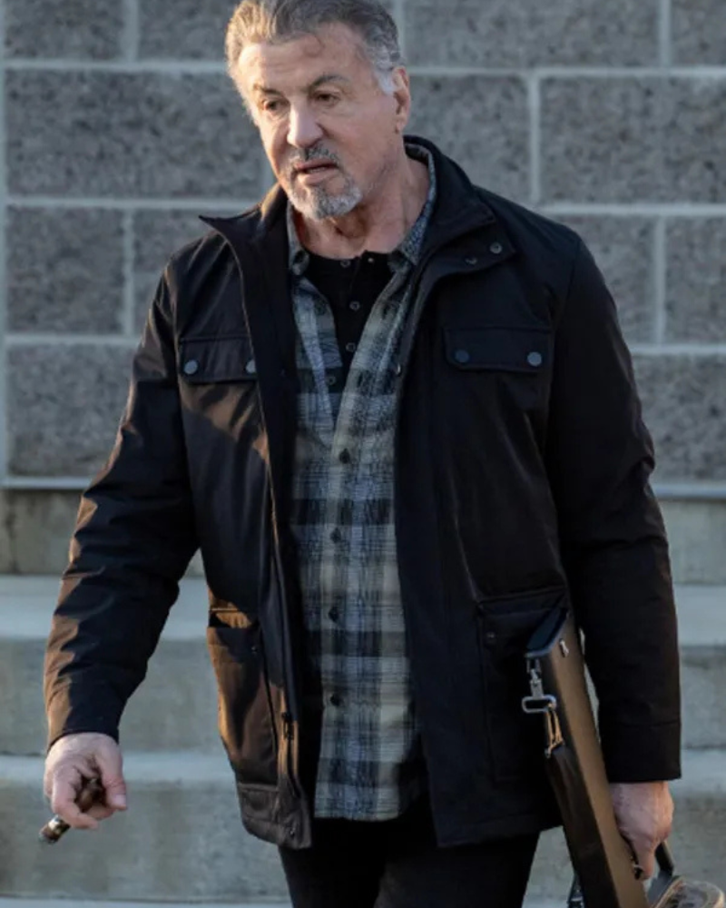 Sylvester Stallone Alarum Black Jacket Sylvester Stallone Alarum Black Jacket