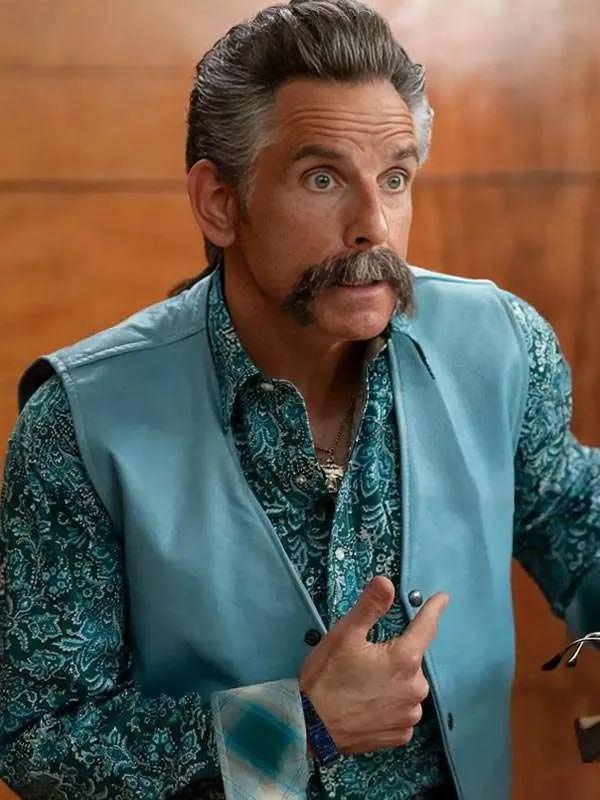 Happy Gilmore 2 Ben Stiller Blue Leather Vest Happy Gilmore 2 Ben Stiller Blue Leather Vest