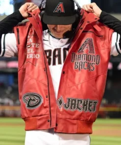 Jake McCarthy Arizona Diamondbacks Red Leather Vest