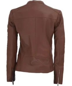 Women’s Maude Brown Leather Jacket