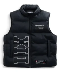 NFL Super Bowl LIX Unisex Black Puffer Vest