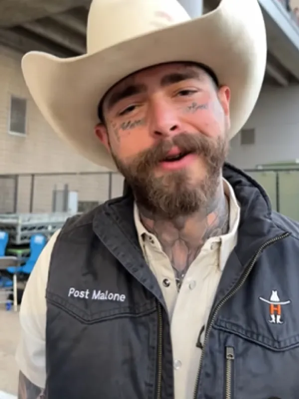 Rodeo Houston 2025 Post Malone Black Annual Vest Rodeo Houston 2025 Post Malone Black Annual Vest