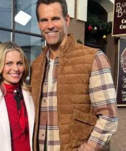 Home Sweet Christmas 2024 Cameron Mathison Brown Vest