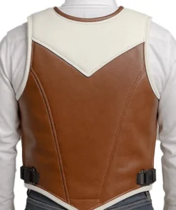 Rodeo Western Bull Riding Leather Vest