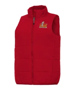 Super Bowl LIX 2025 Unisex Red Puffer Vest