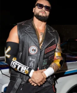 TNA Wrestler Mike Santana Black Vest