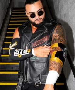 TNA Wrestler Mike Santana Black Vest