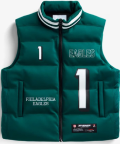 The View 2025 Sunny Hostin Green Eagles Puffer Vest