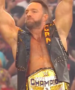 WWE WrestleMania Vegas LA Knight Leather Vest