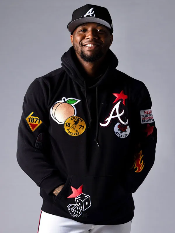 Atlanta Braves Uptown Threads Black Pullover Hoodie Atlanta Braves Uptown Threads Black Pullover Hoodie