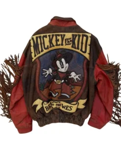 Mickey Mouse Vintage Leather Bomber Jacket