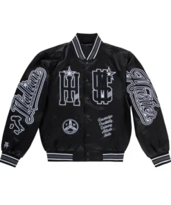 Guè Pequeno Italian Hustler Black Bomber Jacket