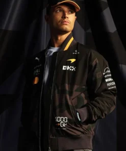 Lando Norris McLaren 1000th GP Miami Team Bomber Jacket