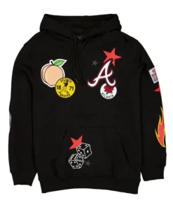 Atlanta Braves Uptown Threads Black Pullover Hoodie